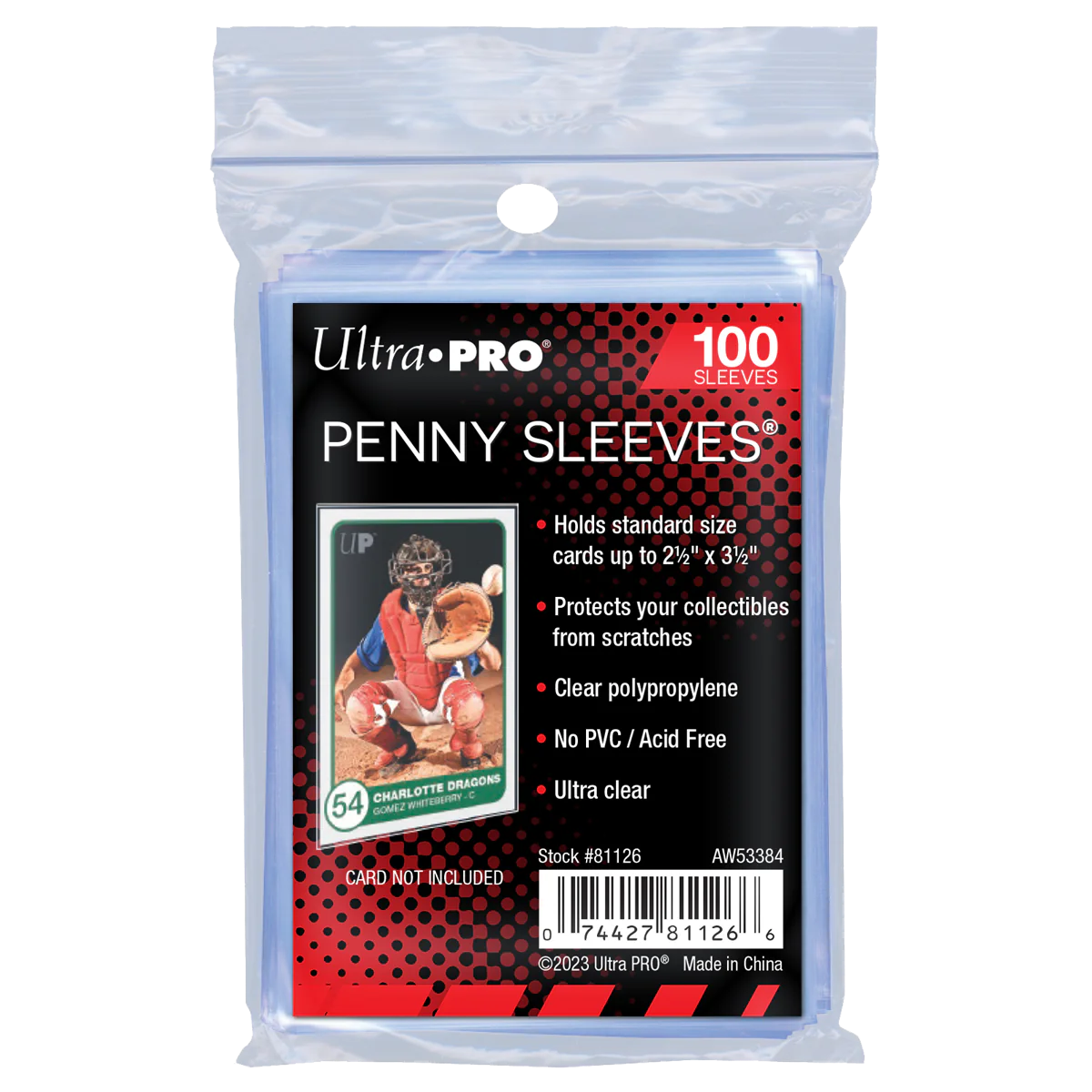 2.5" x 3.5" Ultra Pro Card Sleeves Blanco Clear 100 stuks