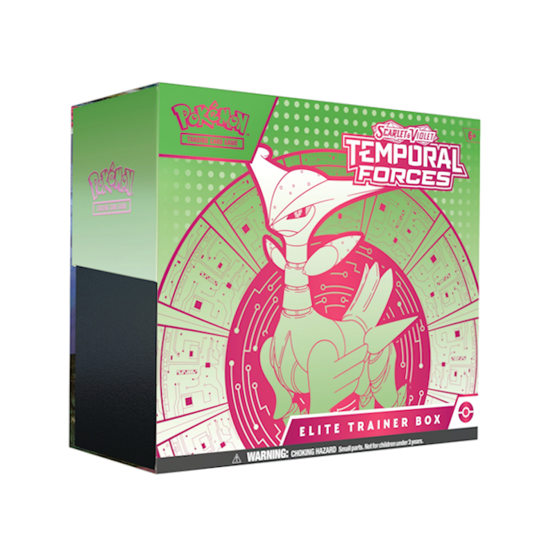 Pokémon Scarlet & Violet Temporal Forces Elite Trainer Box Iron leaves