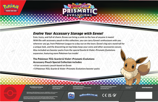 Pokémon TCG Scarlet & Violet Prismatic Evolutions Eevee Accessory Pouch Collection