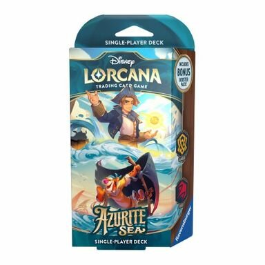 Disney Lorcana Azurite Sea Starter Deck Jim Hawkins & Tigger