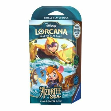 Disney Lorcana Azurite Sea Starter Deck Go Go Tomago & Gadget Hackwrench