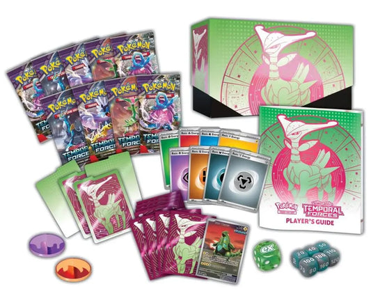 Pokémon Scarlet & Violet Temporal Forces Elite Trainer Box Iron leaves
