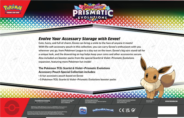 Pokémon TCG Scarlet & Violet  Prismatic Evolutions Eevee Accessory Pouch Collection